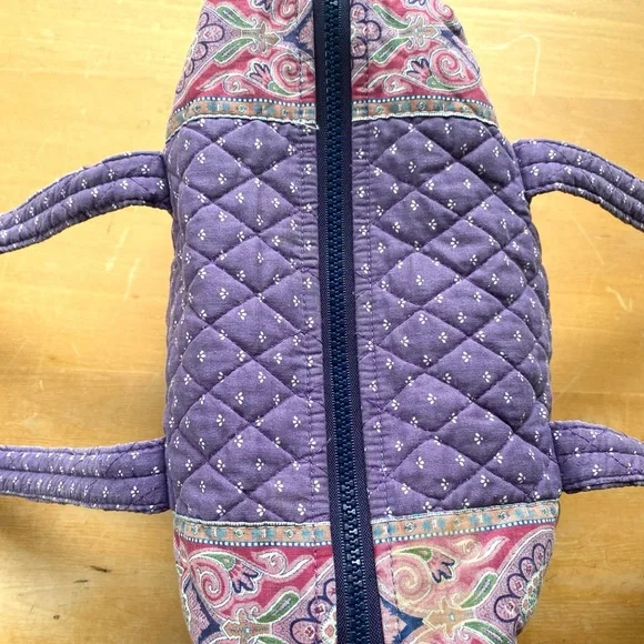 Vera Bradley original 80’s Purple Quilted Paisley Shoulder Bag - Picture 4 of 8